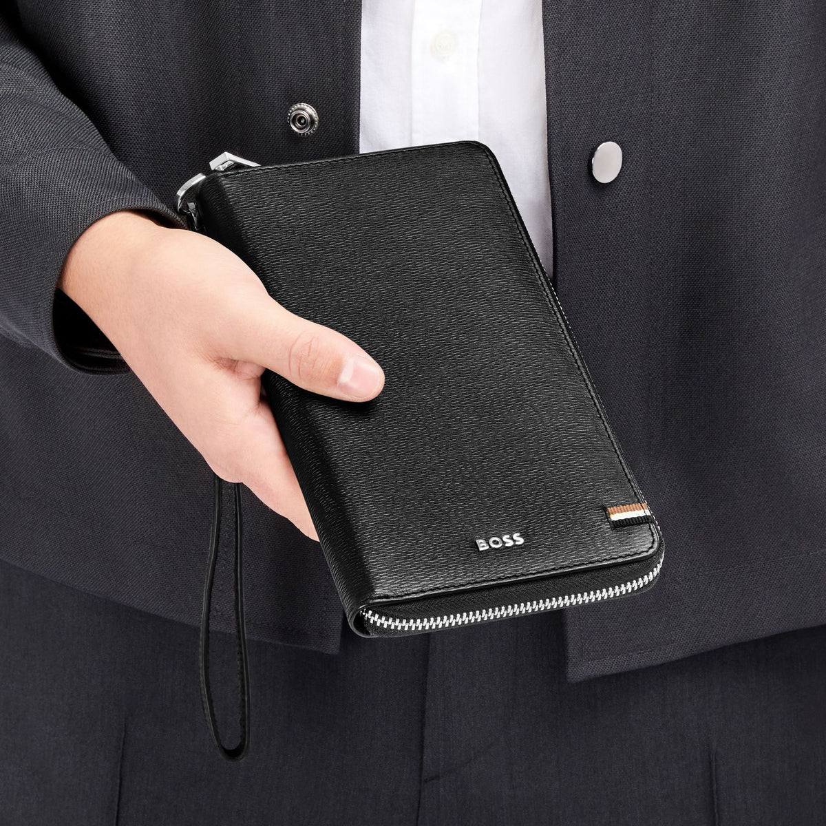 Noir - Hugo Boss Portefeuille voyage Iconic