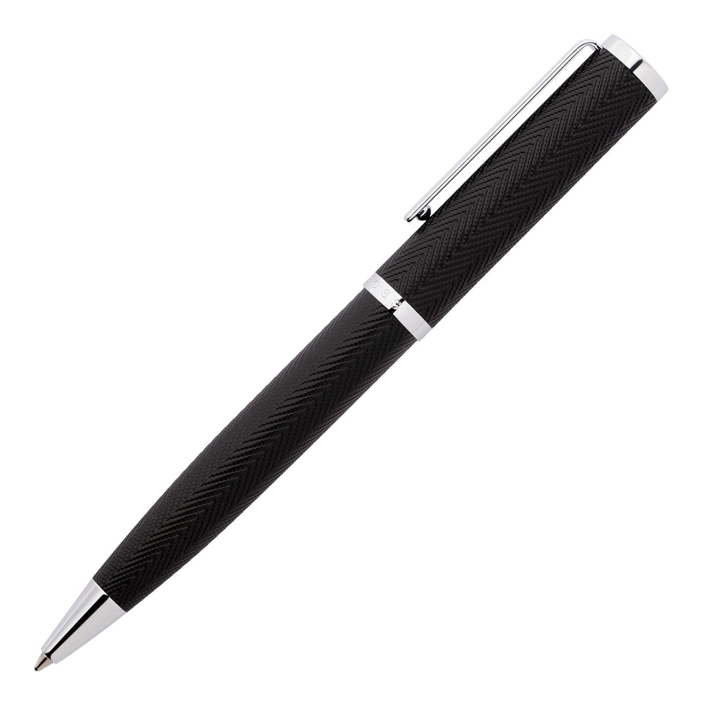 Chrome - Hugo Boss Stylo bille Formation Herringbone Chrome