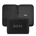 Noir & Gris - Hugo Boss Conférencier A4 zip Boss Cut Out