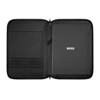 Noir & Gris - Hugo Boss Conférencier A4 zip Boss Cut Out