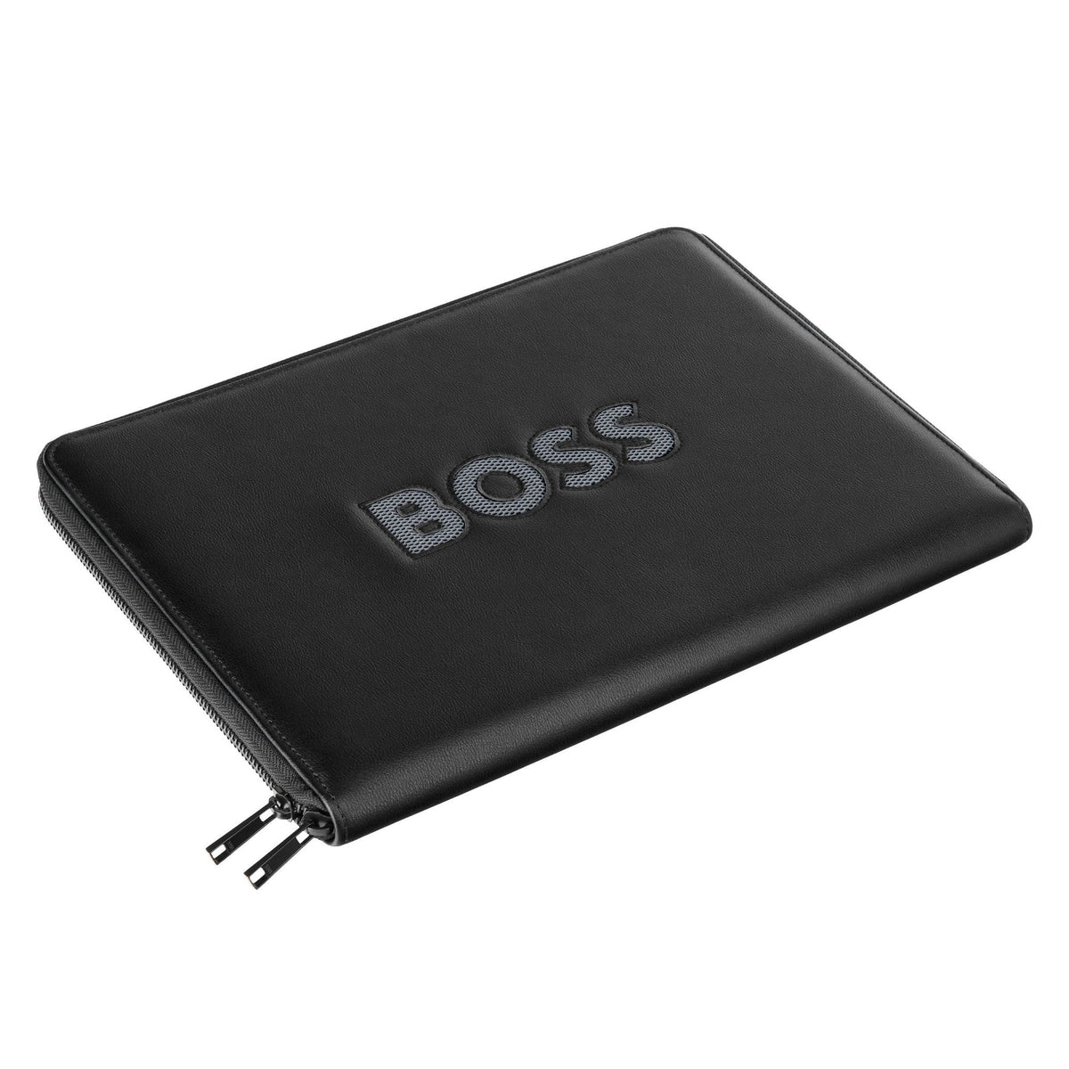 Noir & Gris - Hugo Boss Conférencier A4 zip Boss Cut Out