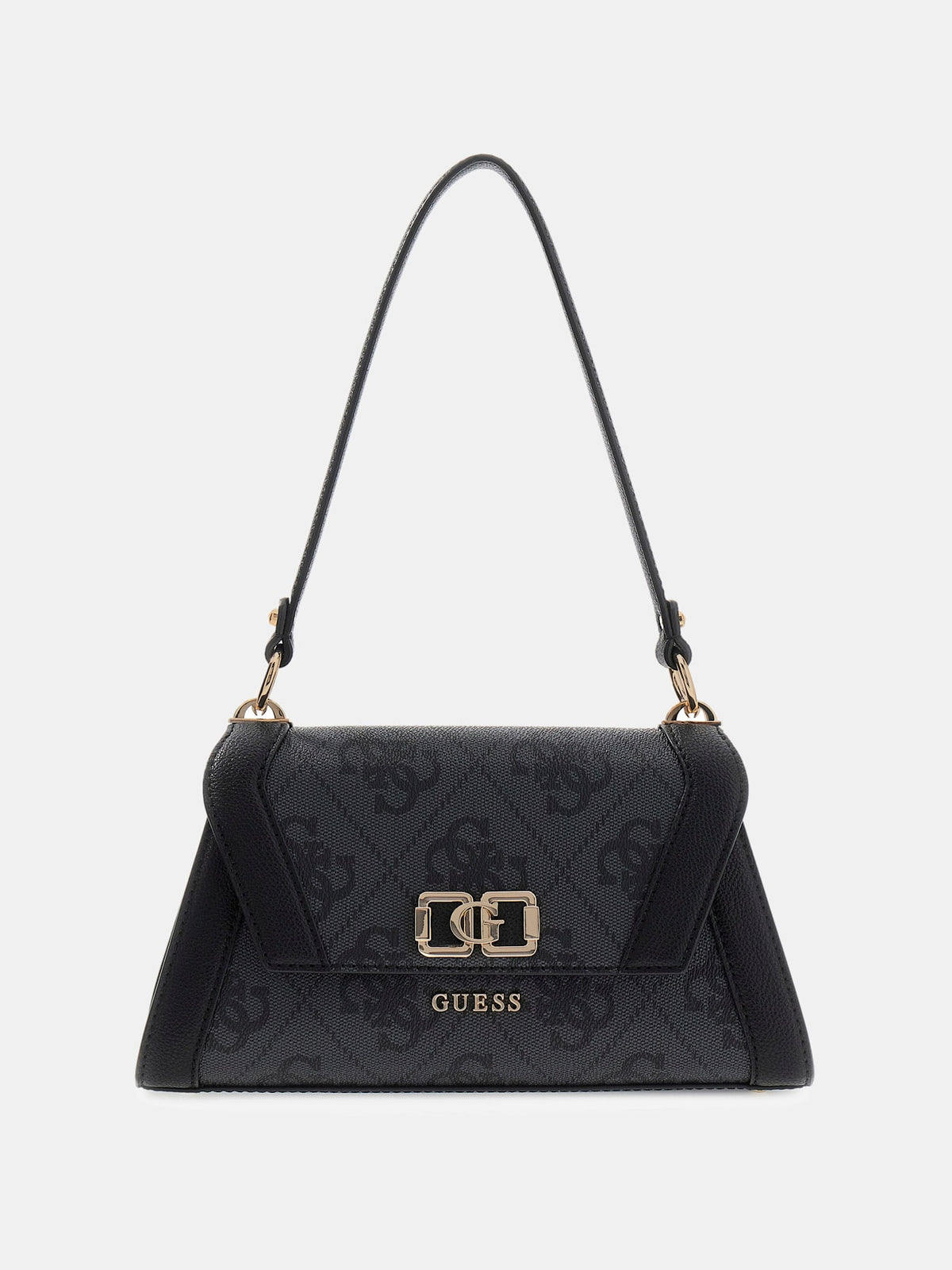 Coal - GUESS Sac à bandoulière Karnilla Logo Flap Shoulder