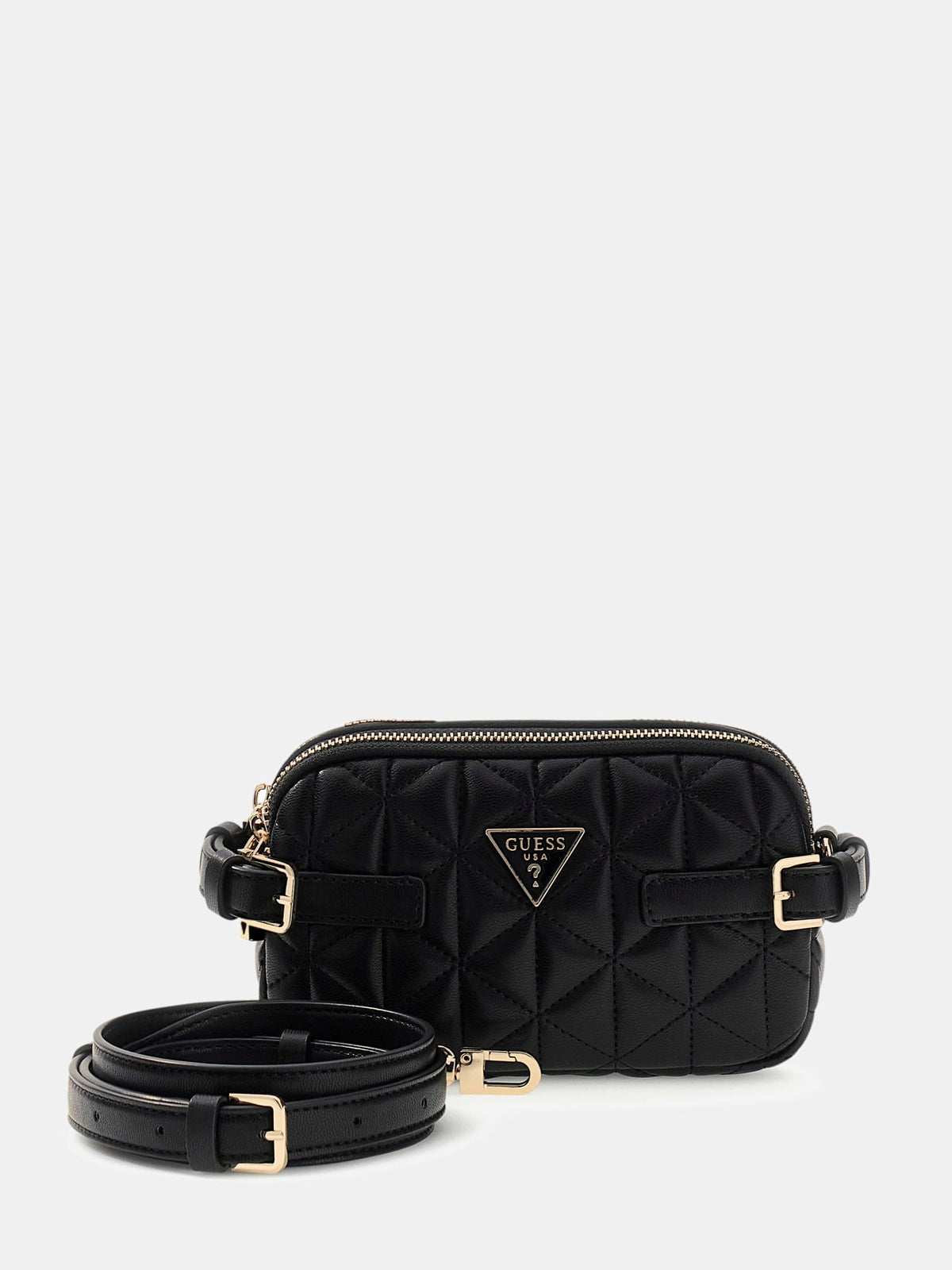 Noir - GUESS Sac à bandoulière Paisleigh Mini Camera