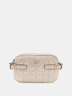 Light Taupe - GUESS Sac à bandoulière Paisleigh Mini Camera