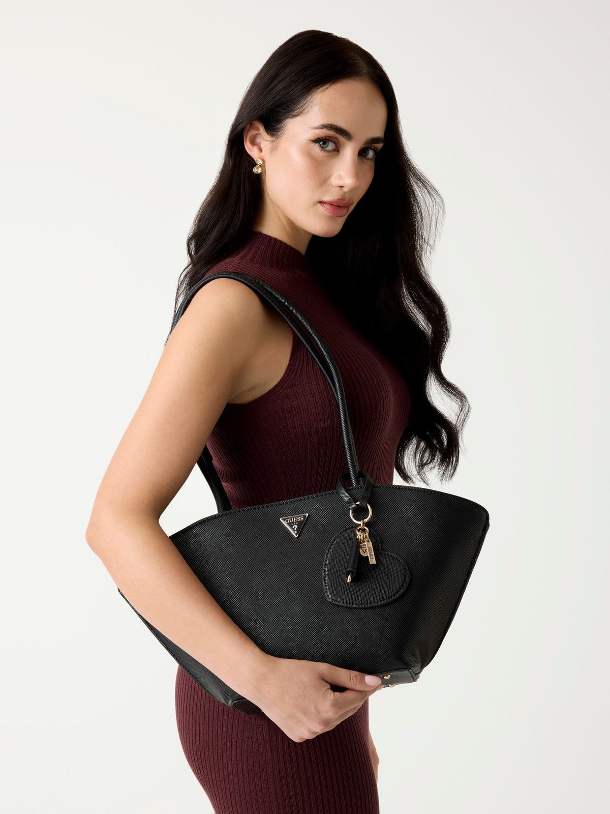 Noir - GUESS Sac à bandoulière Bolena Shoulder Satchel