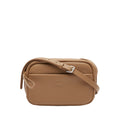 Warm Beige - LACOSTE Sac à bandoulière City Court en cuir grainé