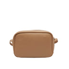Warm Beige - LACOSTE Sac à bandoulière City Court en cuir grainé