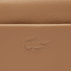 Warm Beige - LACOSTE Sac à bandoulière City Court en cuir grainé