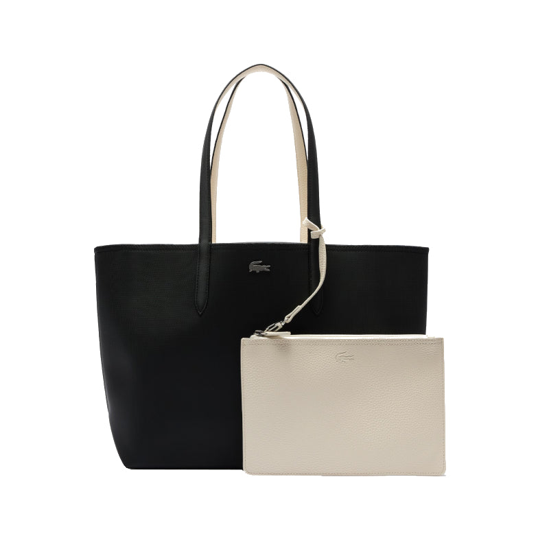 Noir Farine - LACOSTE Sac cabas Anna réversible bicolore