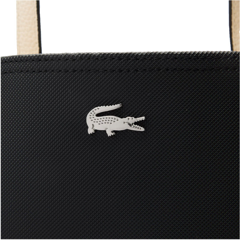 Noir Farine - LACOSTE Sac cabas Anna réversible bicolore