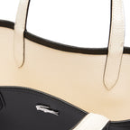 Noir Farine - LACOSTE Sac cabas vertical Anna réversible