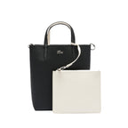 Noir Farine - LACOSTE Sac cabas vertical Anna réversible