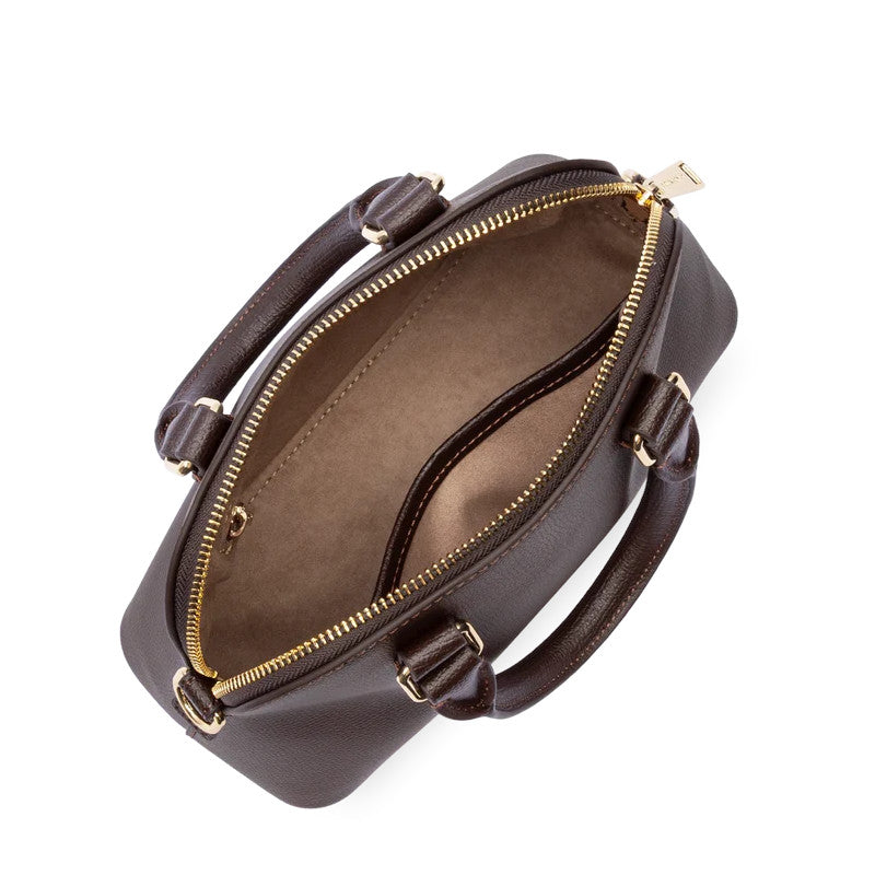 Marron Foncé - LANCASTER Sac demi lune Zippé M Sierra Jia