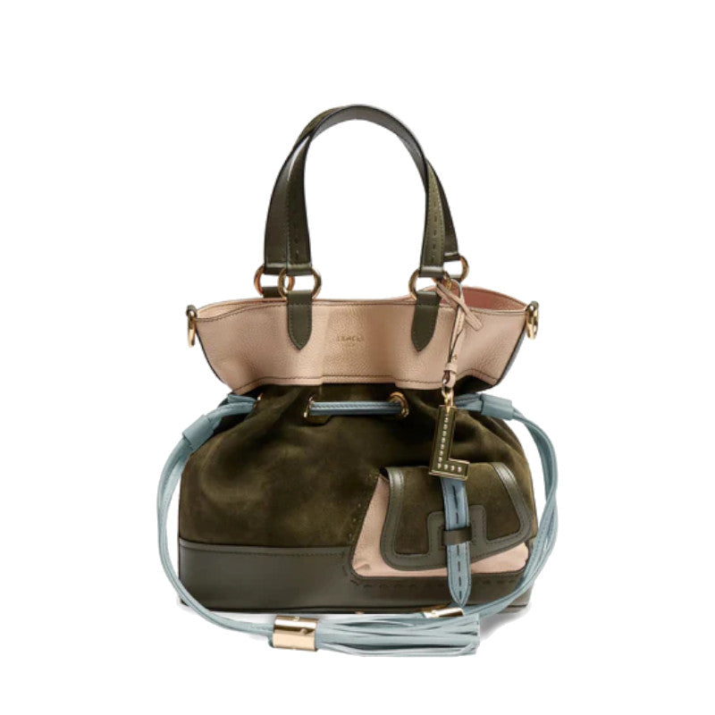 Lancel Sac seau M Premier Flirt cuir kaki foncé