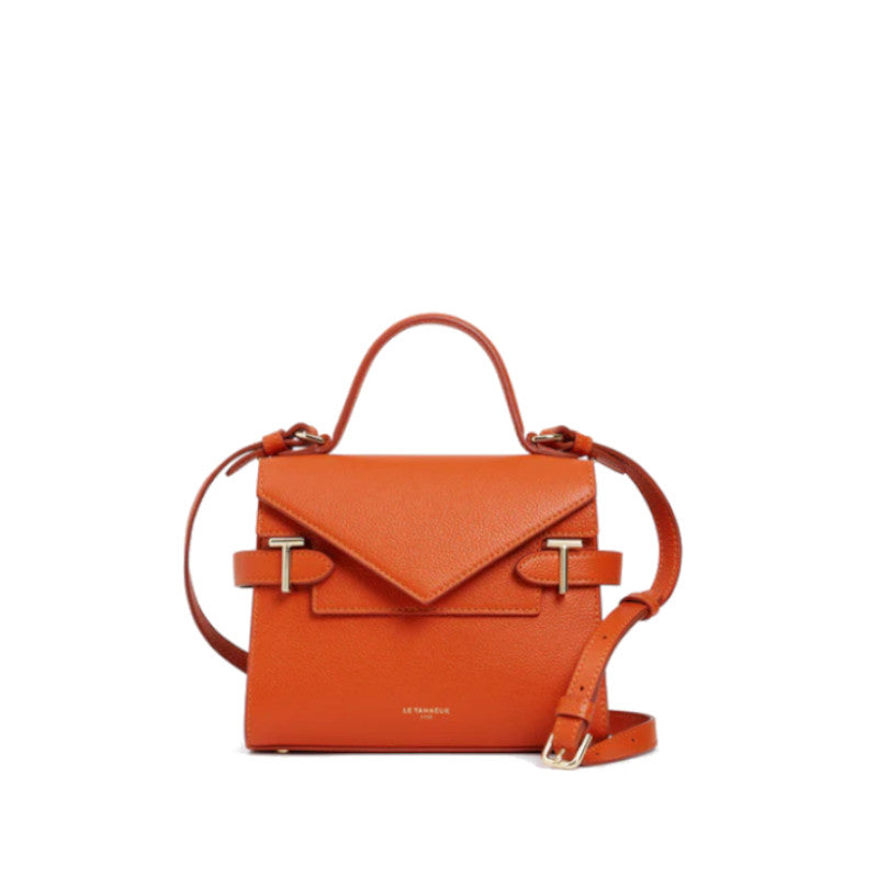 LE TANNEUR Petit sac à main double rabat Emilie en cuir grainé