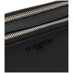 Noir - LE TANNEUR Petite sacoche 2 compartiments Emile en cuir signature T