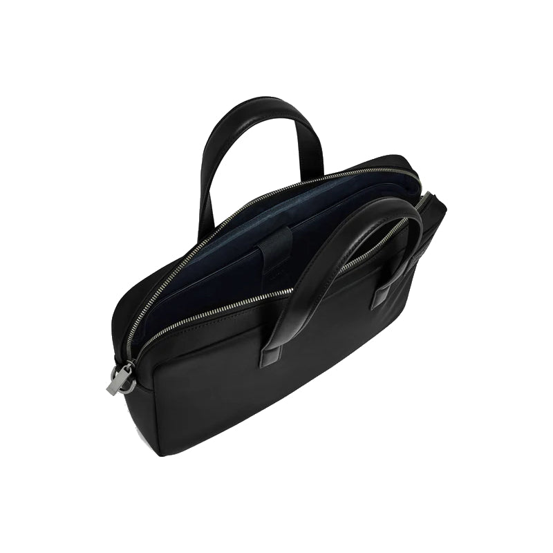 LE TANNEUR Porte-documents 15" en toile nylon et cuir lisse Basile