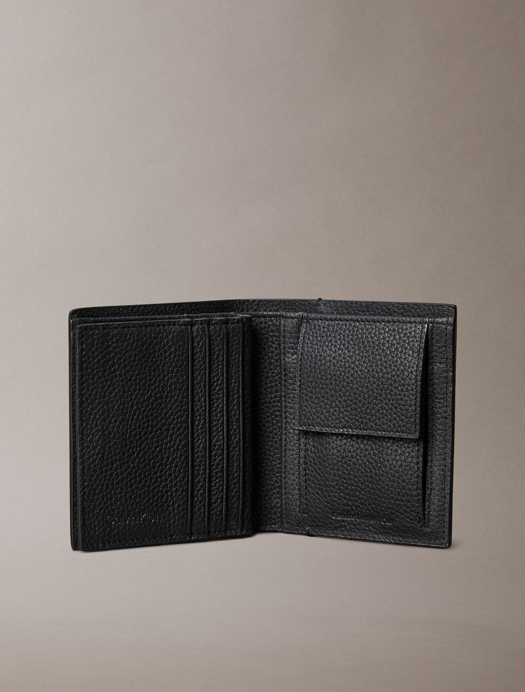 Noir - CALVIN KLEIN Portefeuille trois volets cuir anti-RFID logo foil Noir