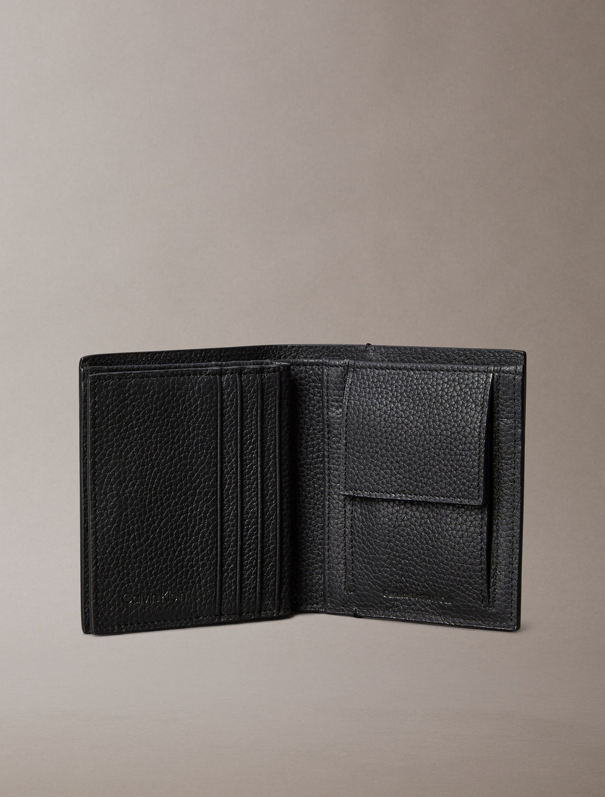 Noir - CALVIN KLEIN Portefeuille trois volets cuir anti-RFID logo foil Noir
