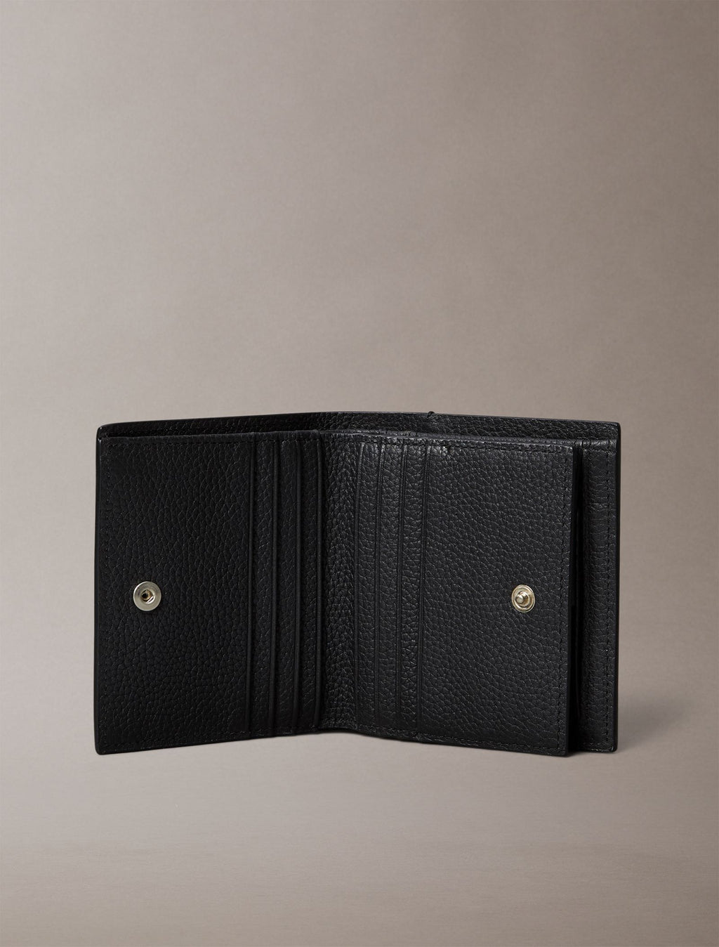 Noir - CALVIN KLEIN Portefeuille trois volets cuir anti-RFID logo foil Noir