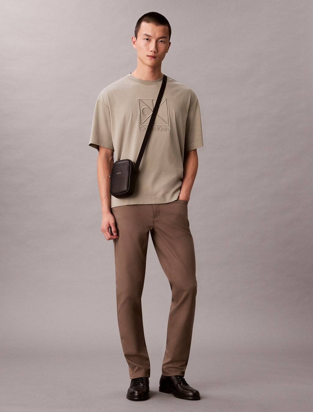 Noir - CALVIN KLEIN Sacoche Raised Logo slim