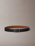 Noir / CK Cognac - Calvin Klein Ceinture réversible texturée