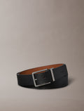 Noir / CK Cognac - Calvin Klein Ceinture réversible texturée