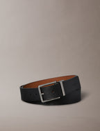 Noir / CK Cognac - Calvin Klein Ceinture réversible texturée