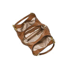 Noir argenté - MICHAEL KORS Grand sac porté épaule Lillie en cuir grainé Noir/Doré