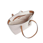 Vanille/Noisette - MICHAEL KORS Grand sac fourre-tout Quinn en cuir à logo Signature