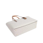 Vanille/Noisette - MICHAEL KORS Grand sac fourre-tout Quinn en cuir à logo Signature