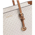 Vanille/Noisette - MICHAEL KORS Grand sac fourre-tout Quinn en cuir à logo Signature
