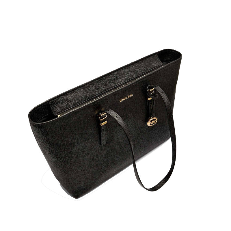 Noir - MICHAEL KORS Grand sac fourre-tout en cuir grainé Quinn