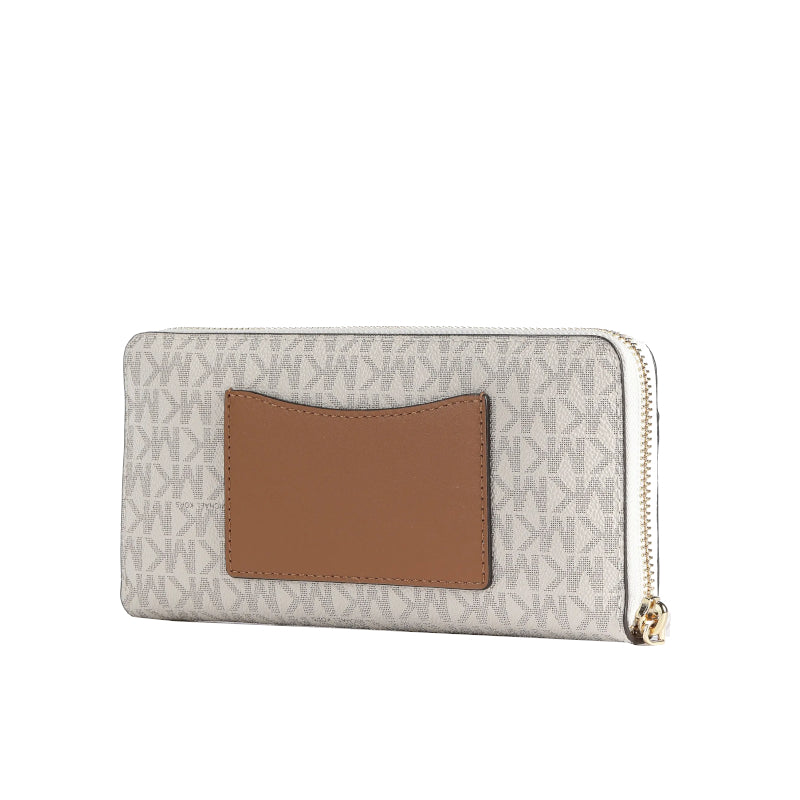 Vanilla/Acorn - MICHAEL KORS Portefeuille continental avec grand logo