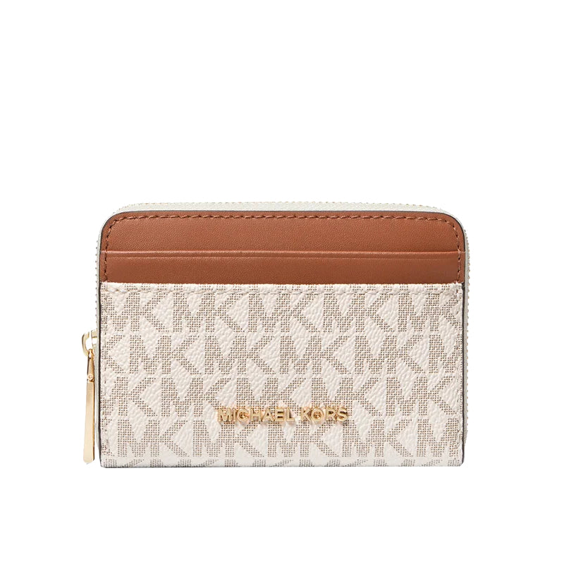 Vanilla/Acrn - MICHAEL KORS Portefeuille grand format Jet Set Small Signature Logo