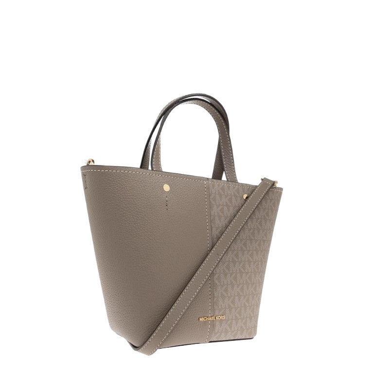 Taupe - MICHAEL KORS Sac à bandoulière Flora de taille moyenne