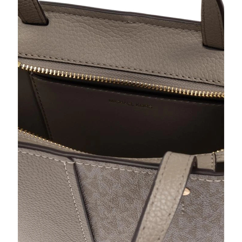 Taupe - MICHAEL KORS Sac à bandoulière Flora de taille moyenne