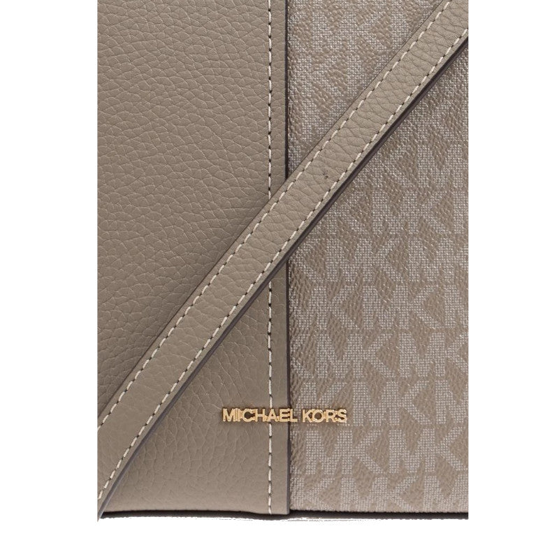 Taupe - MICHAEL KORS Sac à bandoulière Flora de taille moyenne