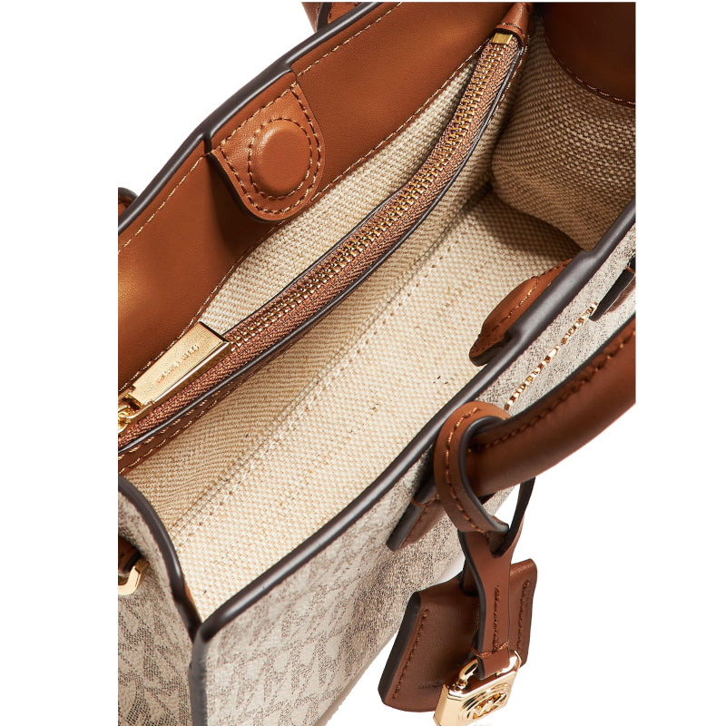 Vanilla/Acrn - MICHAEL KORS Très petit sac à bandoulière Scarlett avec logo