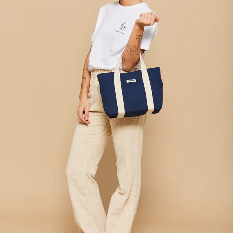 Navy - Mini cabas Louise