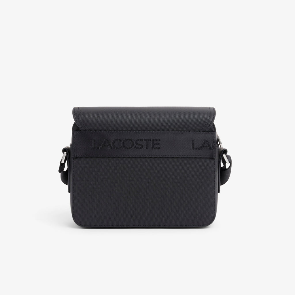 Noir - LACOSTE Petit sac messenger Langon en Petit Piqué