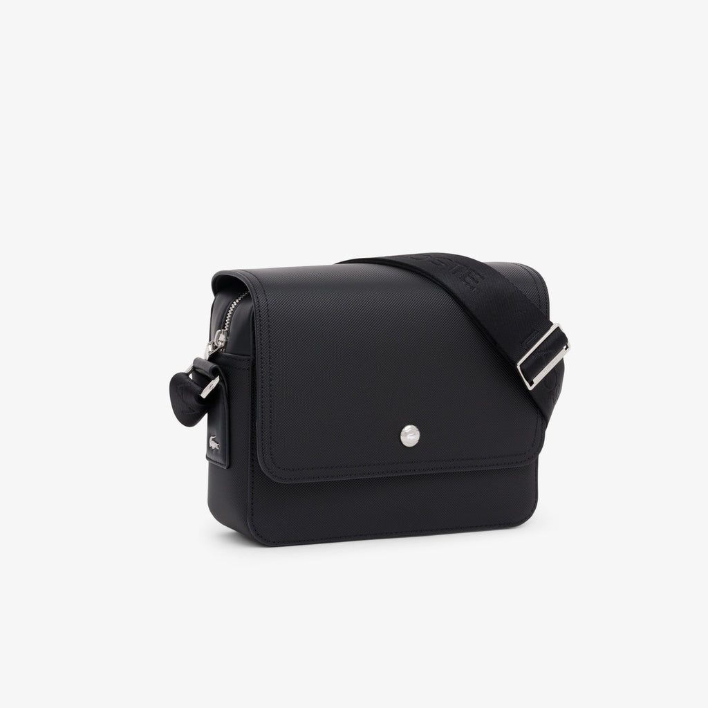 Noir - LACOSTE Petit sac messenger Langon en Petit Piqué