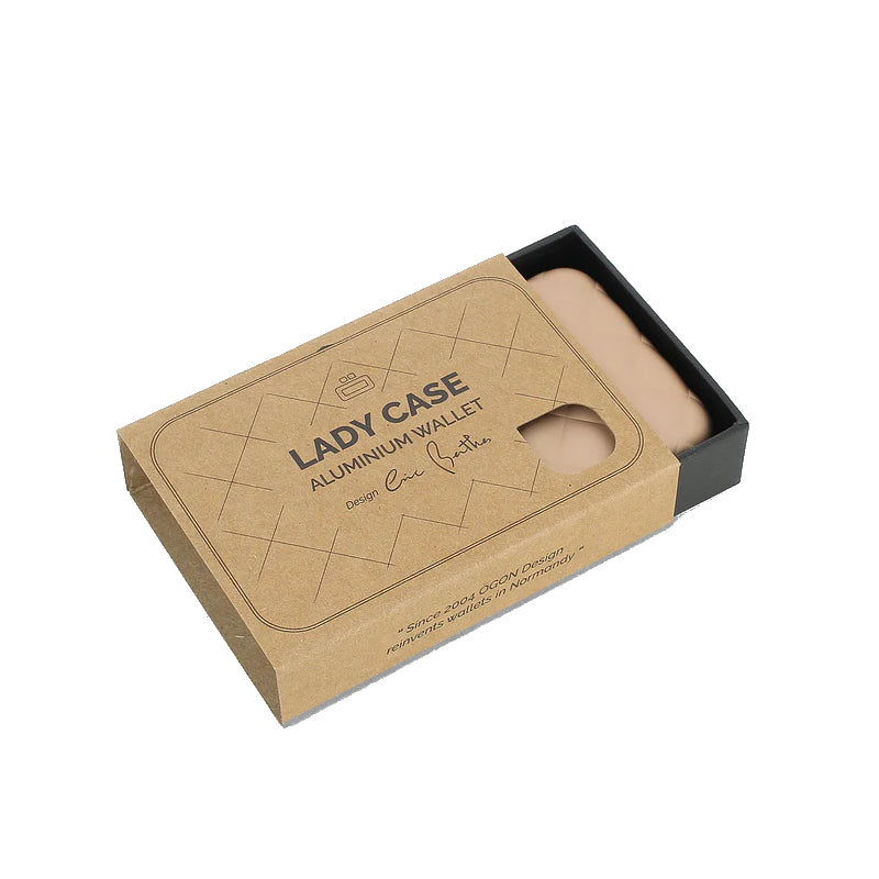 Rose-Gold - ÖGON DESIGNS Porte-cartes alu matelassé QUILTED BUTTON