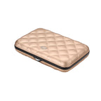Rose-Gold - ÖGON DESIGNS Porte-cartes alu matelassé QUILTED BUTTON