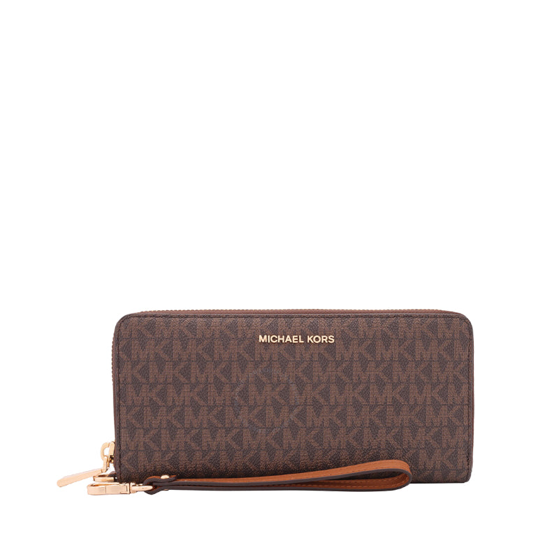 Marron - MICHAEL KORS Portefeuille continental avec grand logo