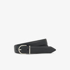 Noir - LACOSTE Ceinture Crocodelle en cuir lisse