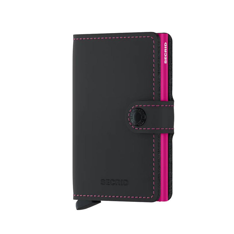 SECRID Portefeuille Miniwallet Matte Black & Fuchsia