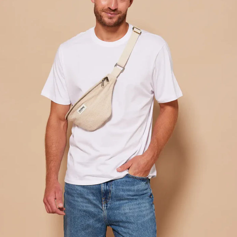 Laine beige - Sac banane Olivia