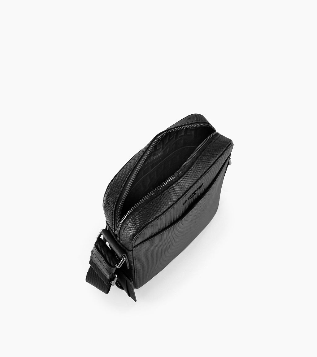 Noir - LE TANNEUR Petite sacoche zippée Emile en cuir signature T