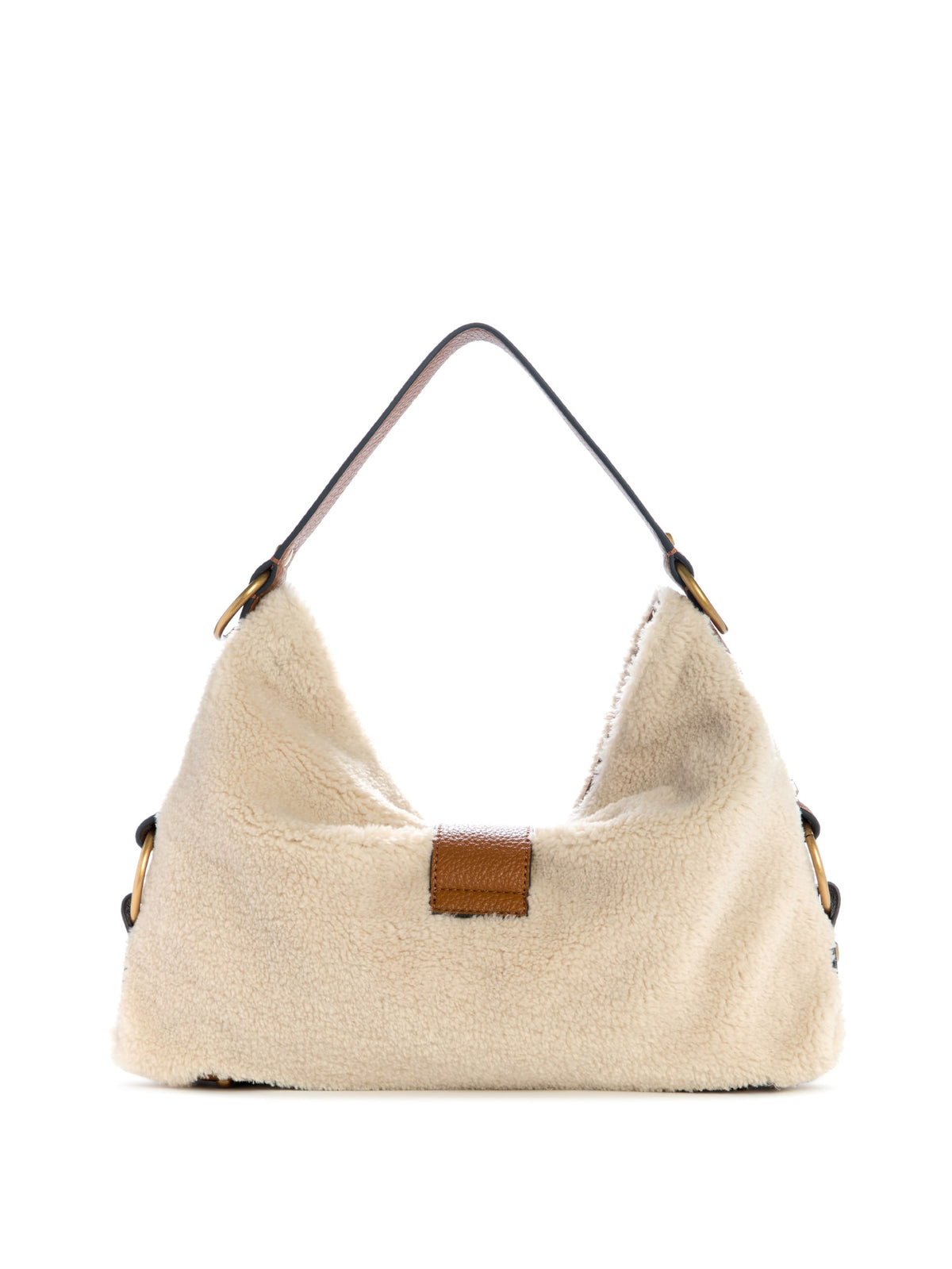 Marron - GUESS Sac à main Camden Shearling
